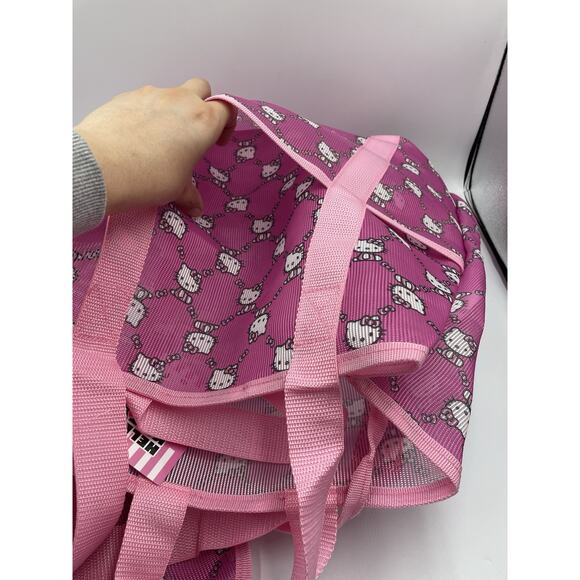 SANRIO Hello Kitty Mesh Tote Bag & Cosmetic Pouch New With Tags - Picture 4 of 5